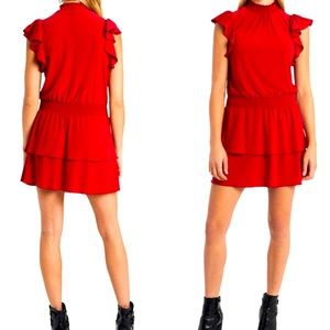 1.STATE Flutter Sleeve Dress, size Large, Red, excellent contition